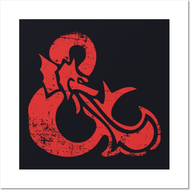 Ampersand Dungeons Dragons Retro Wall Art by Rubem